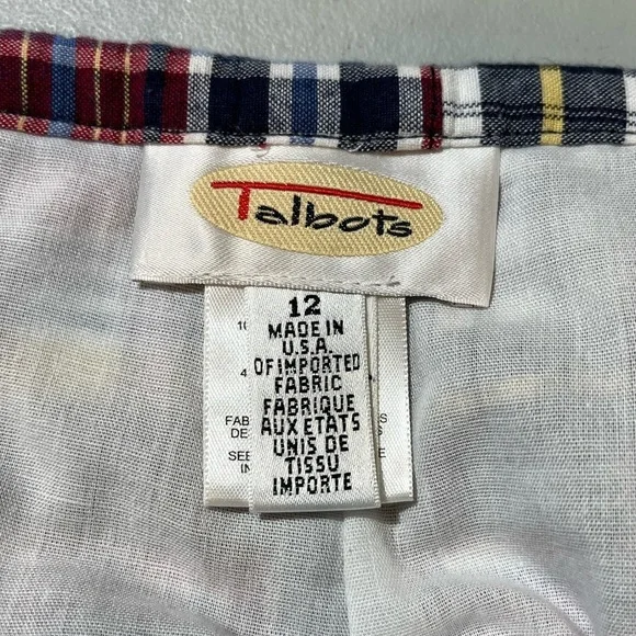 Talbots Multicolor Plaid Ankle Pants - Picture 8 of 12